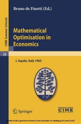 Mathematical Optimisation in Economics