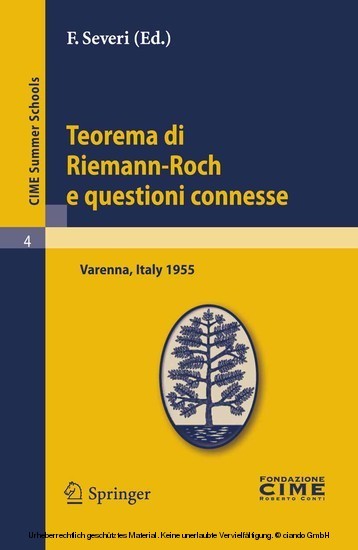 Teorema di Riemann-Roch e questioni connesse main product photo