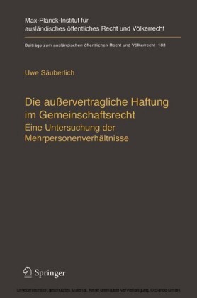 Die außervertragliche Haftung im Gemeinschaftsrecht