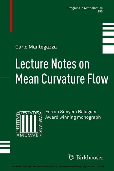 Lecture Notes on Mean Curvature Flow main product photo