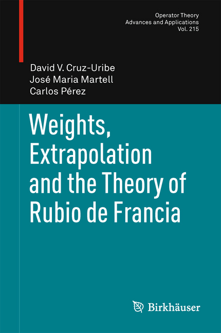 Weights, Extrapolation and the Theory of Rubio de Francia main product photo