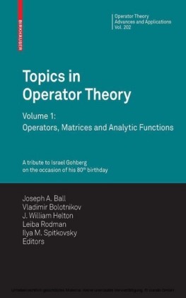 Topics in Operator Theory. Vol.1