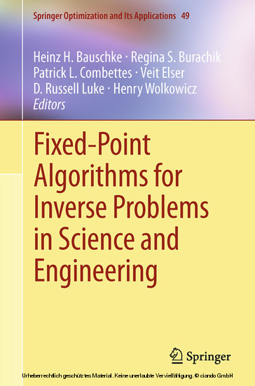 Fixed-Point Algorithms for Inverse Problems in Science and Engineering main product photo