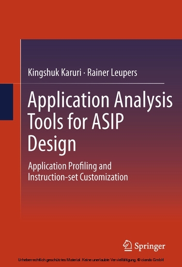 Application Analysis Tools for ASIP Design main product photo