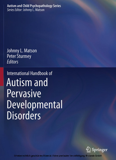 International Handbook of Autism and Pervasive Developmental Disorders main product photo