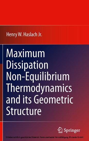 Maximum Dissipation Non-Equilibrium Thermodynamics and its Geometric Structure main product photo