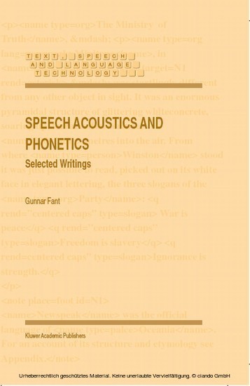 Speech Acoustics and Phonetics main product photo