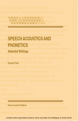Speech Acoustics and Phonetics
