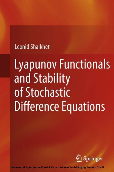 Lyapunov Functionals and Stability of Stochastic Difference Equations main product photo