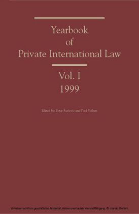 Yearbook of Private International Law. Volume.1