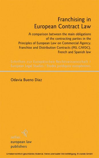 Franchising in European Contract Law main product photo