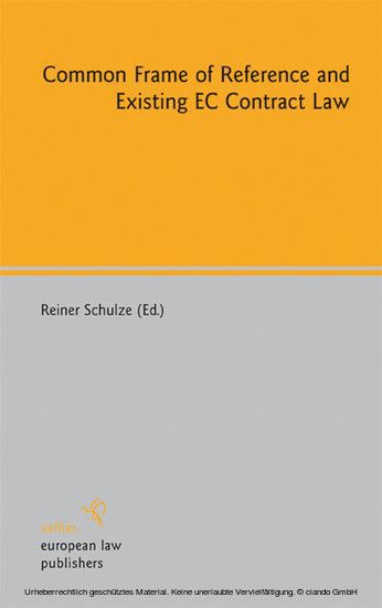 Common Frame of Reference and Existing EC Contract Law main product photo