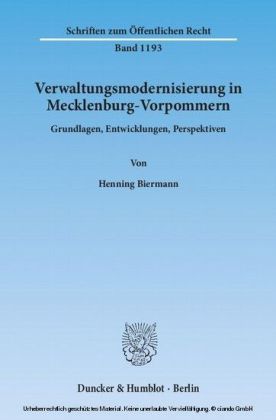 Verwaltungsmodernisierung in Mecklenburg-Vorpommern.