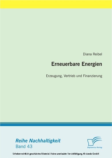 Erneuerbare Energien: Erzeugung, Vertrieb und Finanzierung main product photo