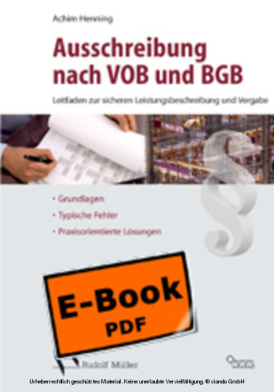 Ausschreibung nach VOB und BGB main product photo