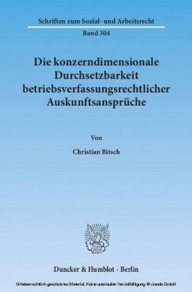 Die konzerndimensionale Durchsetzbarkeit betriebsverfassungsrechtlicher Auskunftsansprüche.