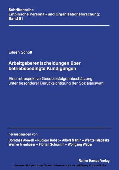 Arbeitgeberentscheidungen über betriebsbedingte Kündigungen main product photo