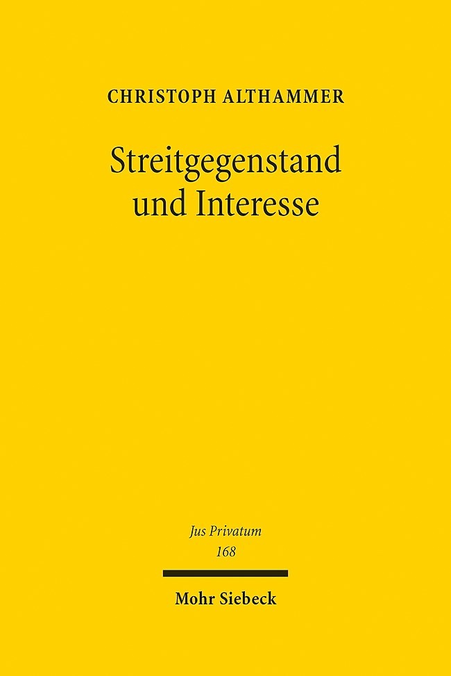 Streitgegenstand und Interesse main product photo