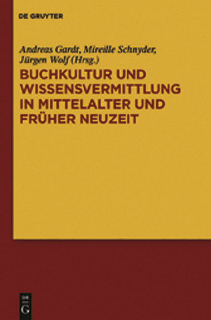 Buchkultur und Wissensvermittlung in Mittelalter und Früher Neuzeit main product photo