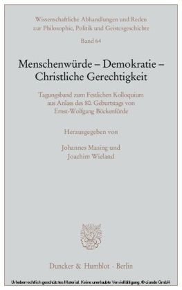 Menschenwürde - Demokratie - Christliche Gerechtigkeit. main product photo