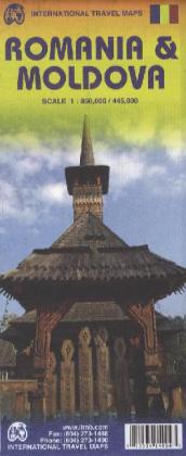 International Travel Map ITM Romania & Moldova main product photo