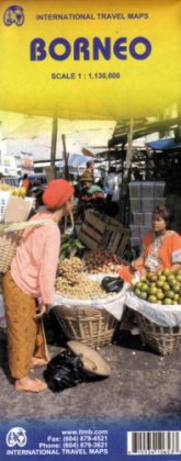 International Travel Map ITM Borneo. International Travel Map ITM Kalimantan (Indonesia)