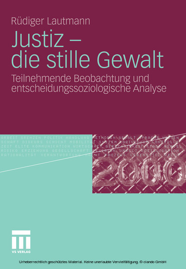 Justiz - die stille Gewalt main product photo