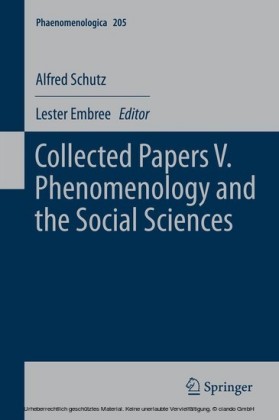 Collected Papers V. Phenomenology and the Social Sciences