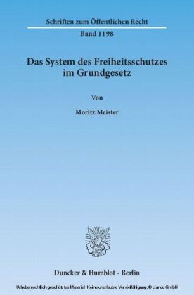 Das System des Freiheitsschutzes im Grundgesetz.