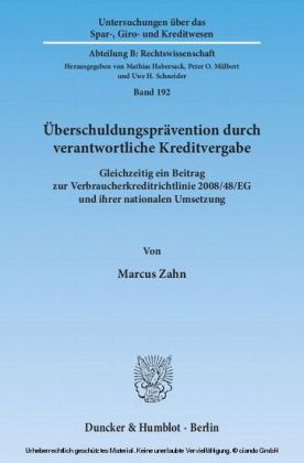 Überschuldungsprävention durch verantwortliche Kreditvergabe.