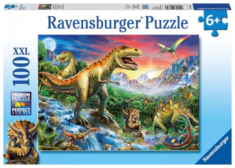 Ravensburger Kinderpuzzle - 10665 Bei den Dinosauriern - Dino-Puzzle für Kinder ab 6 Jahren, mit 100 Teilen im XXL-Format main product photo
