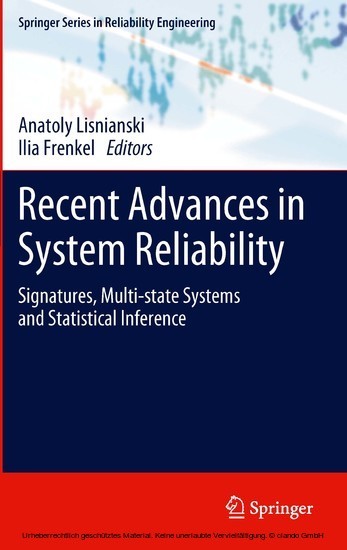 Recent Advances in System Reliability main product photo