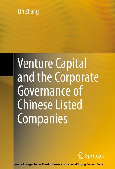Venture Capital and the Corporate Governance of Chinese Listed Companies main product photo