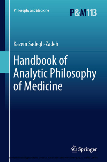Handbook of Analytic Philosophy of Medicine main product photo