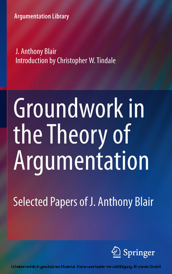 Groundwork in the Theory of Argumentation main product photo