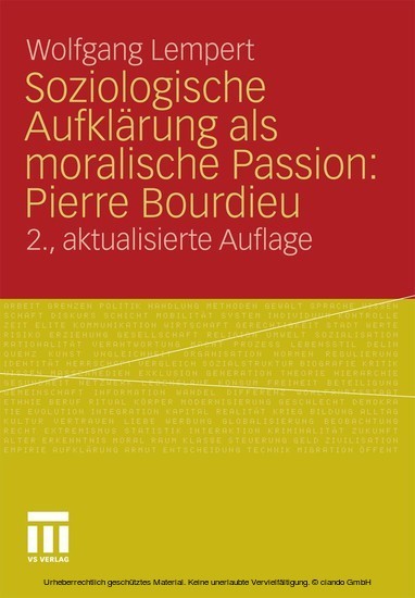 Soziologische Aufklärung als moralische Passion: Pierre Bourdieu main product photo