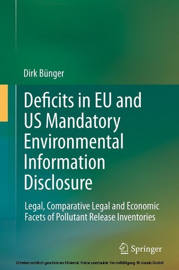 Deficits in EU and US Mandatory Environmental Information Disclosure main product photo