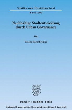 Nachhaltige Stadtentwicklung durch Urban Governance.
