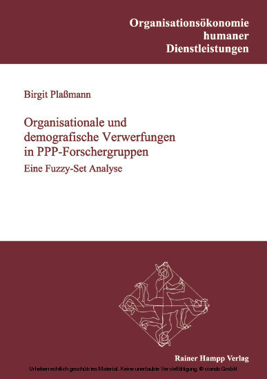 Organisationale und demografische Verwerfungen in PPP-Forschergruppen main product photo