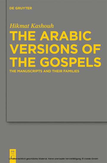 The Arabic Versions of the Gospels main product photo