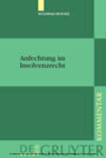 Anfechtung im Insolvenzrecht main product photo