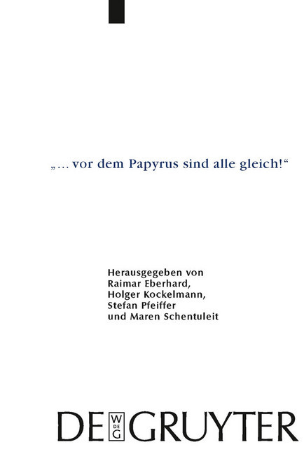 '... vor dem Papyrus sind alle gleich!' main product photo