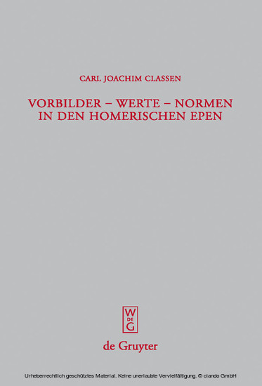 Vorbilder - Werte - Normen in den homerischen Epen main product photo