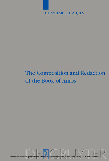 The Composition and Redaction of the Book of Amos main product photo