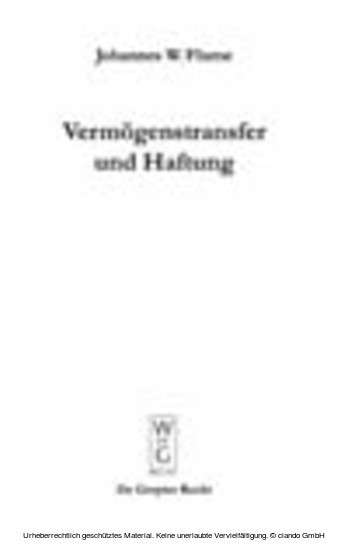 Vermögenstransfer und Haftung main product photo