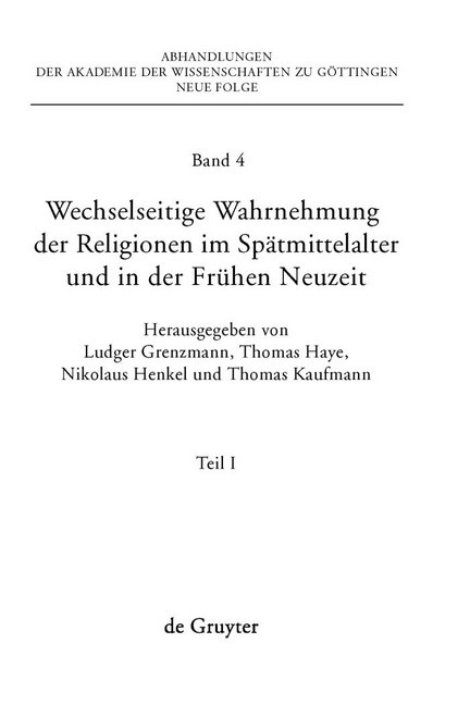 Wechselseitige Wahrnehmung der Religionen im Spätmittelalter und in der Frühen Neuzeit main product photo