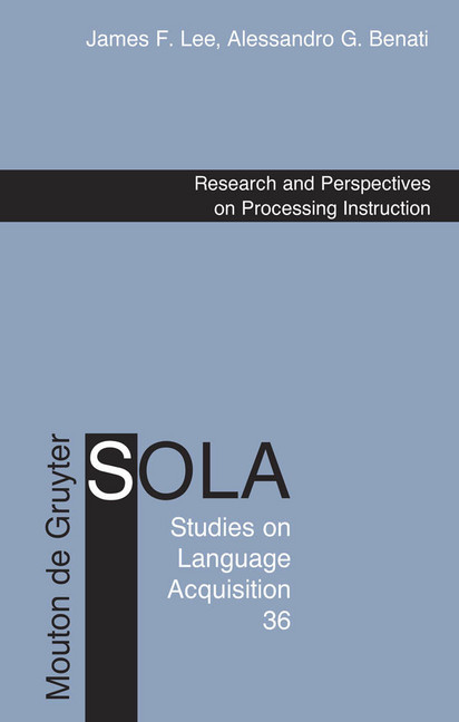 Research and Perspectives on Processing Instruction main product photo
