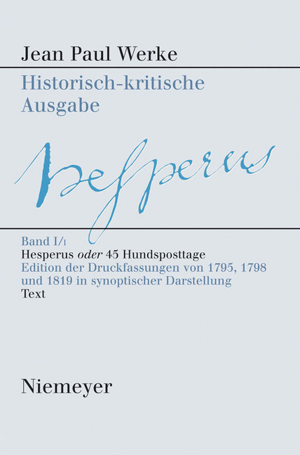 Hesperus oder 45 Hundsposttage main product photo