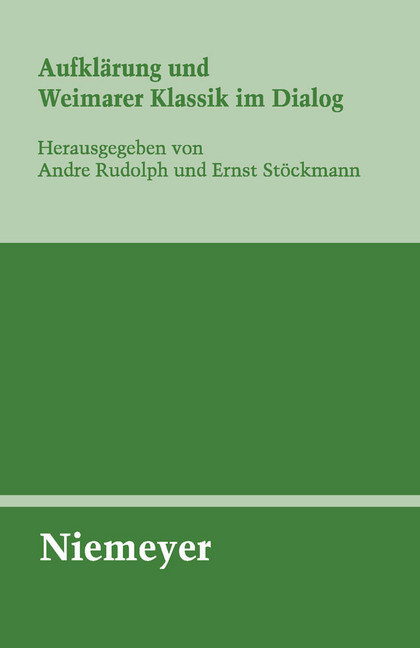 Aufklärung und Weimarer Klassik im Dialog main product photo
