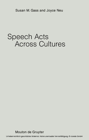 Speech Acts Across Cultures main product photo